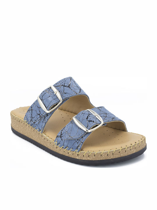 Sandale Casual Damă Anatomici De Piele Albastre