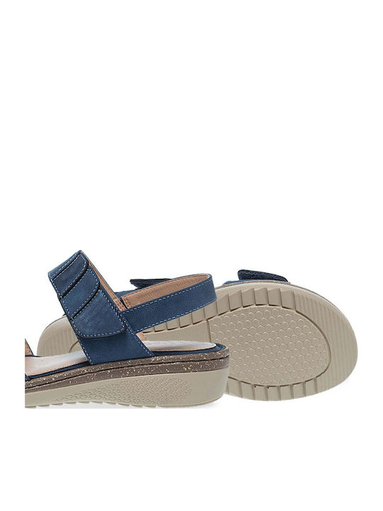 Leather Women's Anatomic Navy Blue Sandals