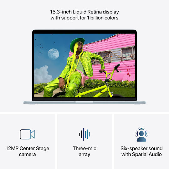 Apple MacBook Air 15.3" IPS Retina Display (M5-10-Core/24GB/512GB SSD/10-Core GPU) Sky Blue (International English Keyboard)