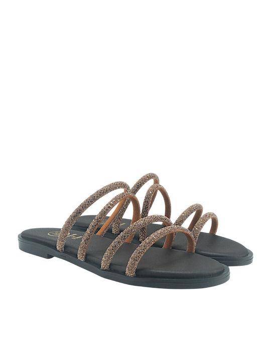 Women's Flat Sandals Gold