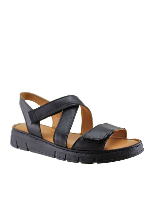 Deri Damen Flatforms Schwarze G-251758