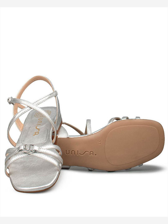Damen Flache Sandalen Silber