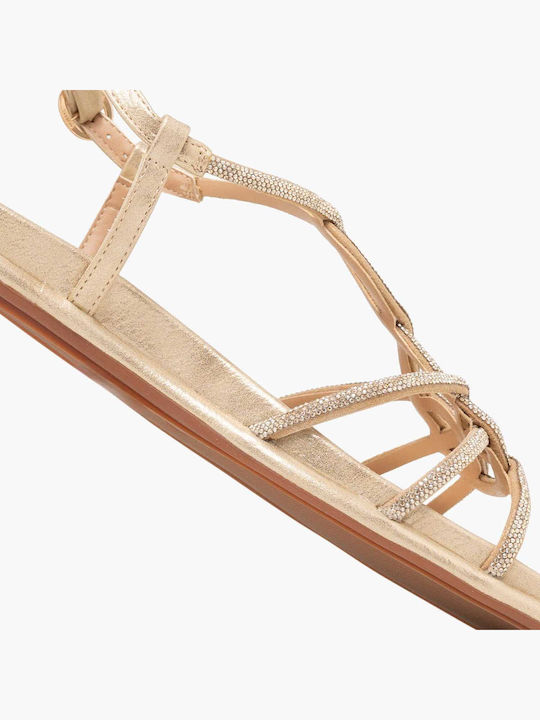 Women's Flat Sandals Gold
