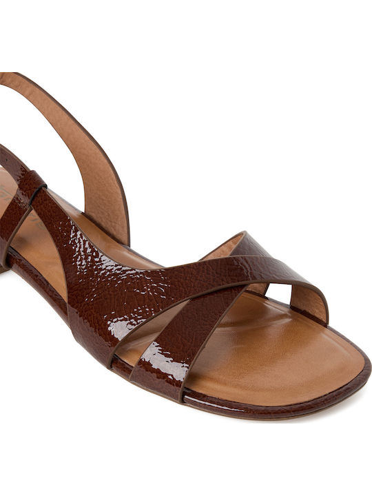Leather Women's Sandals Brown