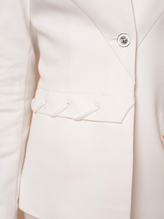 Hermosa Ricarda Γυναικείο Σακάκι White