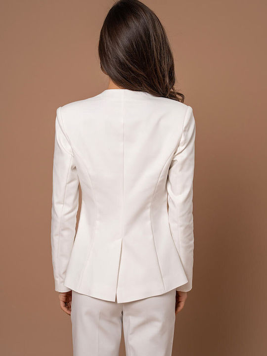 Hermosa Ricarda Γυναικείο Σακάκι White