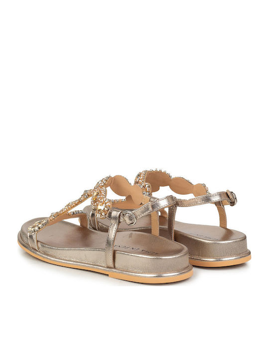 Women's Flat Sandals Gold