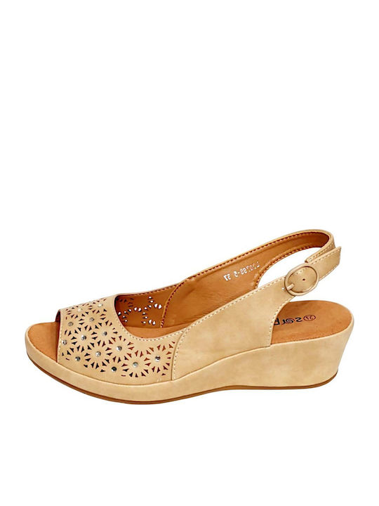 Sandale Casual Damă Maro L39796-5-Kamel