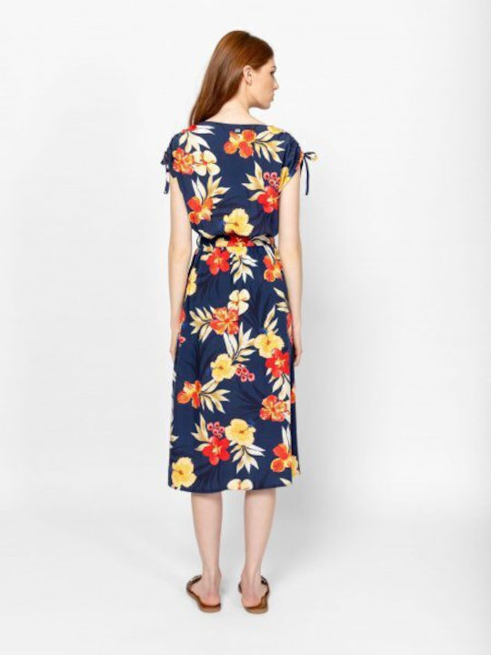 Maxi Σεμιζιέ Φόρεμα Navy