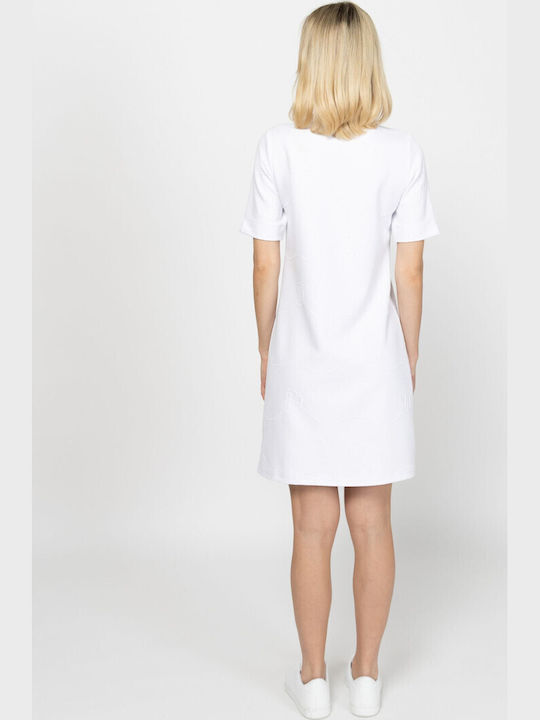 Καλοκαιρινό Midi T-shirt Φόρεμα White