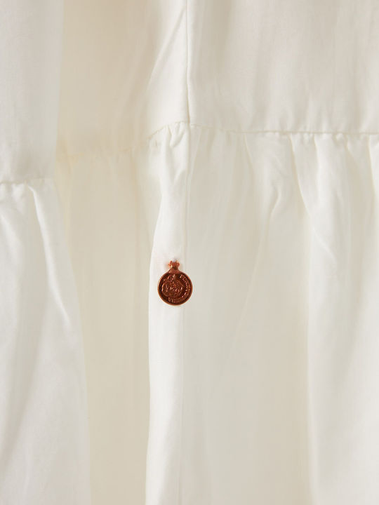 Summer Maxi Dress White FBL013-142-13 Off-Shoulder