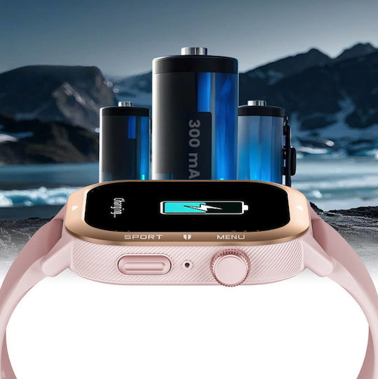 inSPORTline Melagra 43mm Smartwatch with Heart Rate Monitor Pink