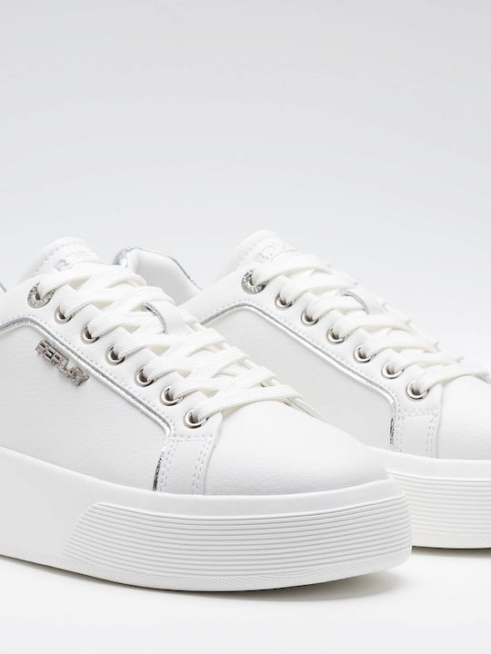 Damen Flatforms Sneakers Weiß