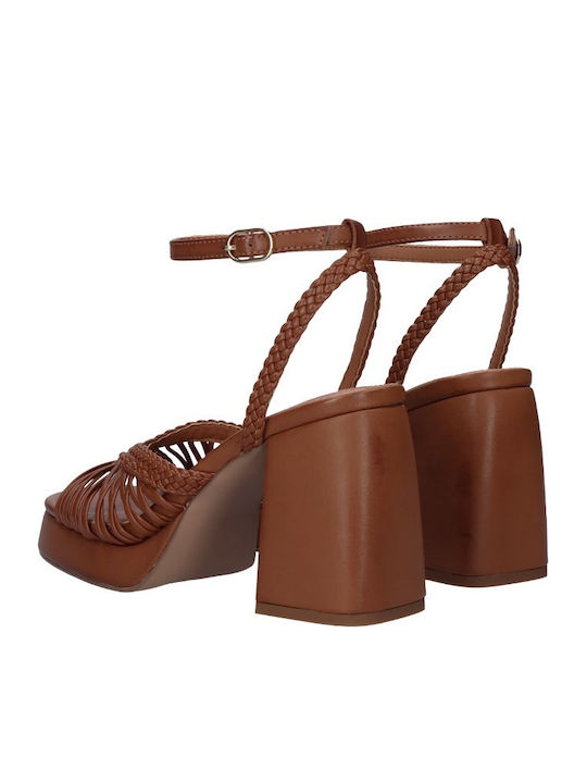 Damen Sandalen Tabac Braun