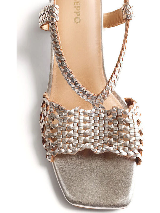 Δερμάτινα Πέδιλα Χρυσά