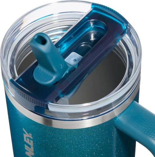Stanley ProTour Handled Tumbler Thermos Bottle Stainless Steel BPA Free 1.18lt Gray With Straw And Handle