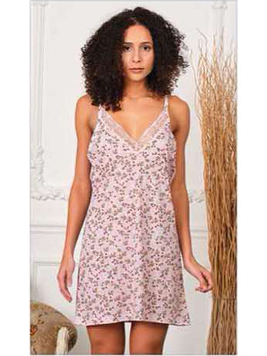 Cool Summer Women's Robe with Nightgown Pink