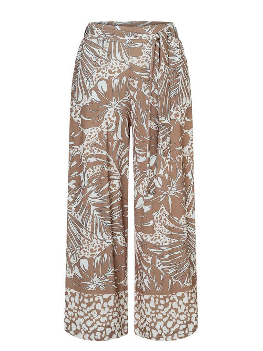 Women's High Rise Pantaloons with Rubber Band Beige