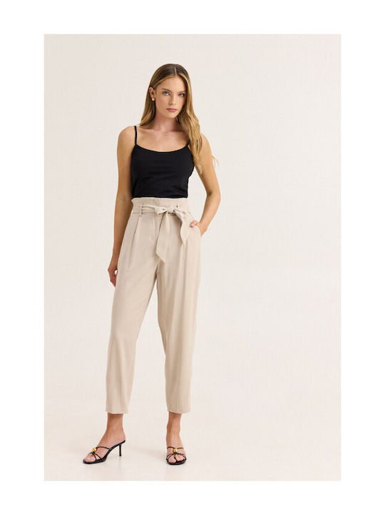 Women's Fabric Trousers Vanilla