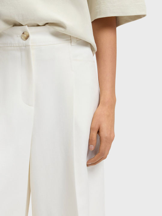 Damen Stoffhose Off White