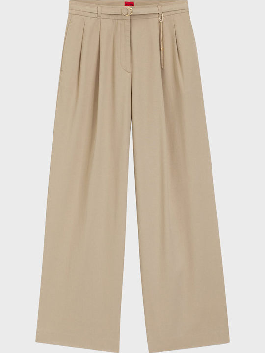 Damen Stoffhose Hellbeige