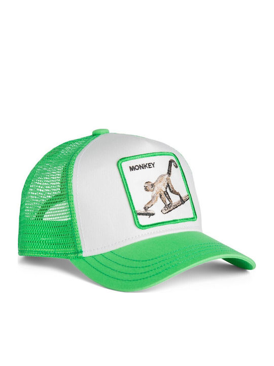 Kids Jockey Cap Cool Monkey Mini Monkey Lime Green Goorin Bros