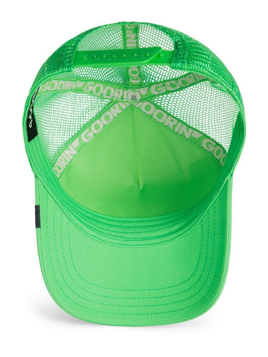 Kids Jockey Cap Cool Monkey Mini Monkey Lime Green Goorin Bros