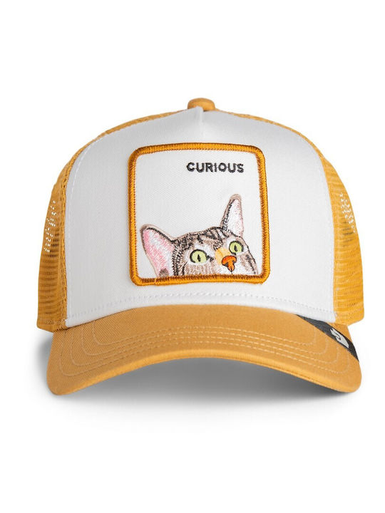Παιδικό Καπέλο Jockey Curious Cat Mini Γάτα Ώχρα Goorin Bros