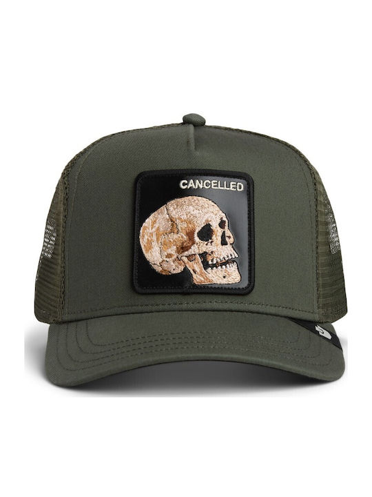 Καπέλο Jockey Cancelled Skull Κρανίο Λαδί Goorin Bros