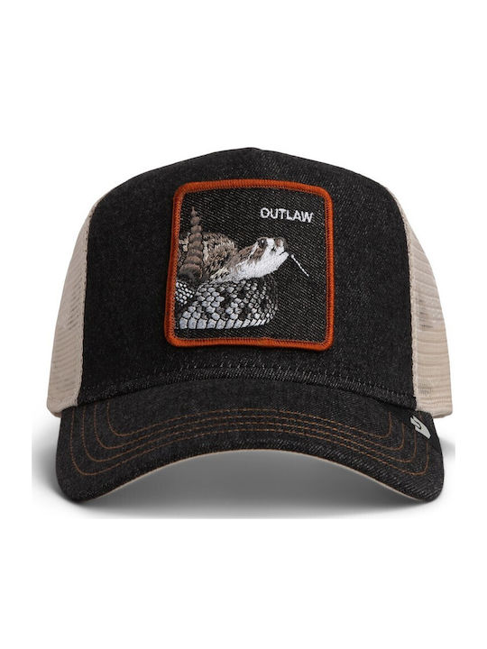 Jockey Hat Denim Snake Black Denim Goorin Bros