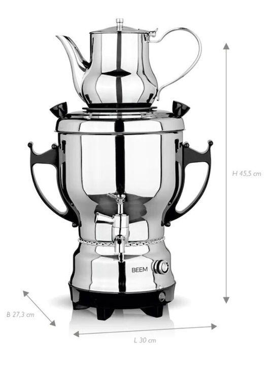 Beem Ceainic cu Filtru Inoxidabil Argintiu 3000ml
