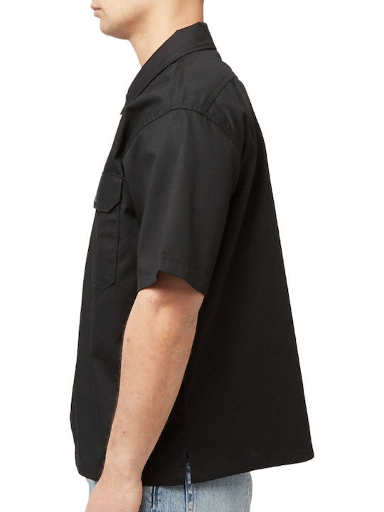 Work Shirt Къс Ръкав Пухкащо Черна