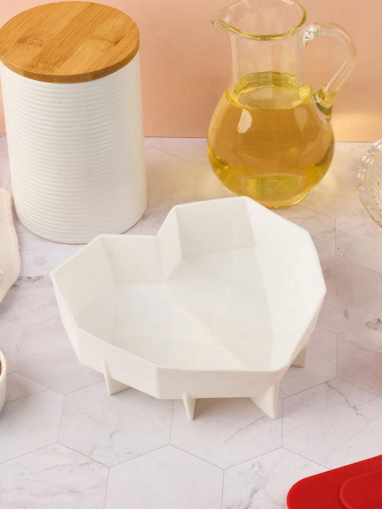 Formă De Silicon Pentru Tort Rezistentă La Căldură Până La 250°C, Reutilizabilă, Antiaderentă, Alimentară – Model Inimă – Onuvio