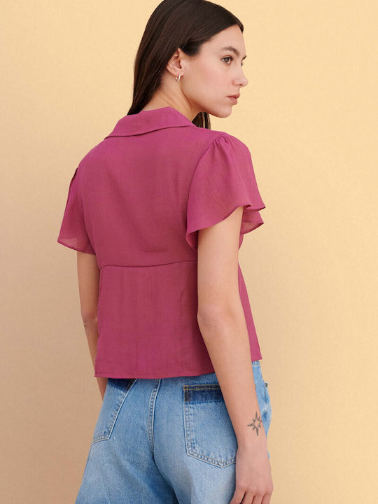Short Sleeve Women's Shirt Cherry