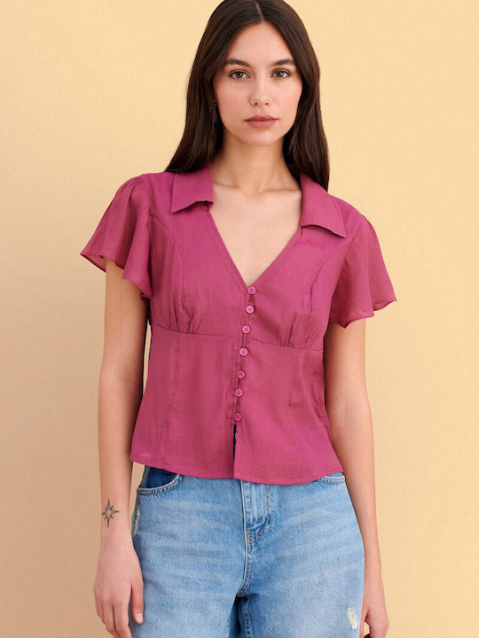Short Sleeve Women's Shirt Cherry