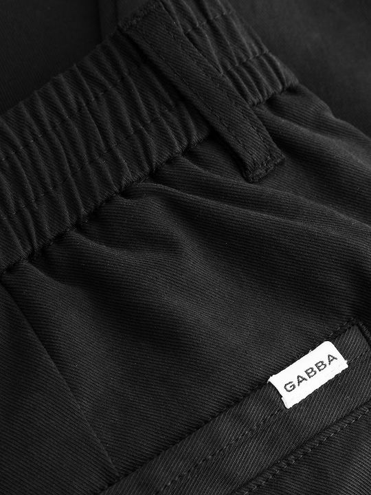 Gabba Monza Elastic Trousers in Relaxed Fit Black
