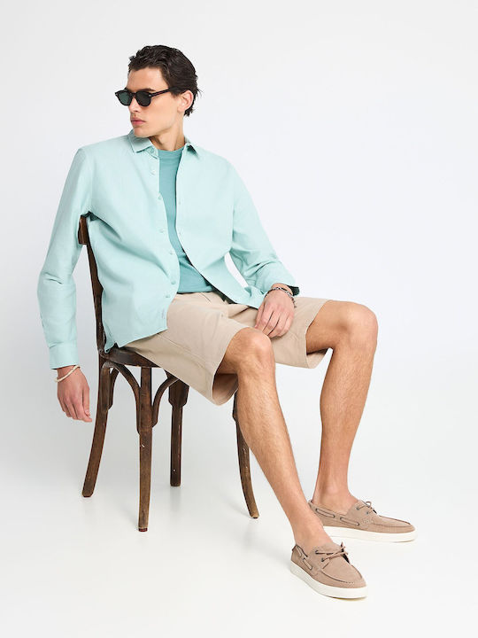 Herren Shorts Chino Grau