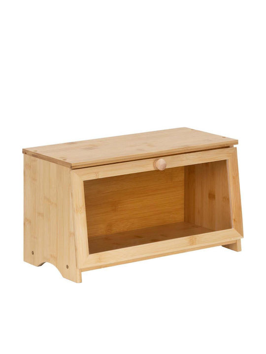 Brotkasten mit Deckel aus Bambus Beiges 40x20x23cm