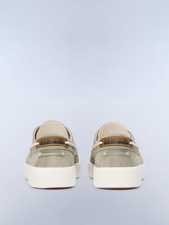 Suede Men's Loafers in Green Colour