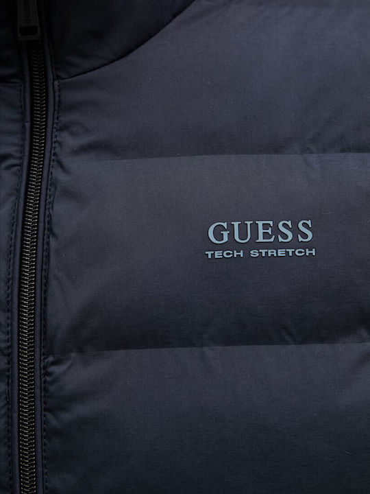 Sleeveless Puffer Jacket Waterproof Dark Blue