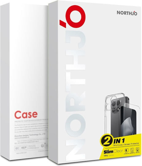 Northjo Silicone Back Cover Set with Tempered Glass Transparent (Oppo Reno15 Pro)