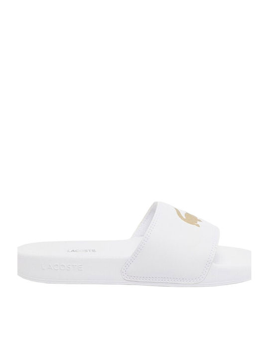 Lacoste Slides in White Colour