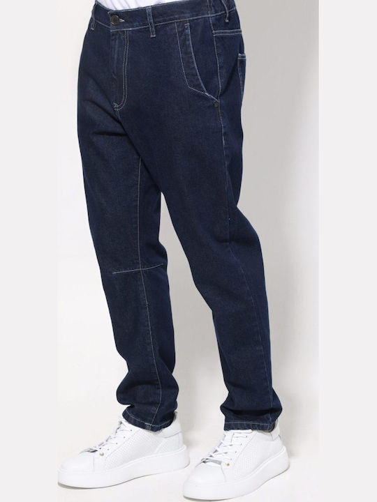 Men's Jeans Pants Regular Fit Dark Blue