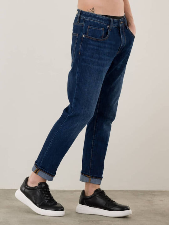 Jean Pantalon De Blugi Pentru Bărbați Albastru Închis
