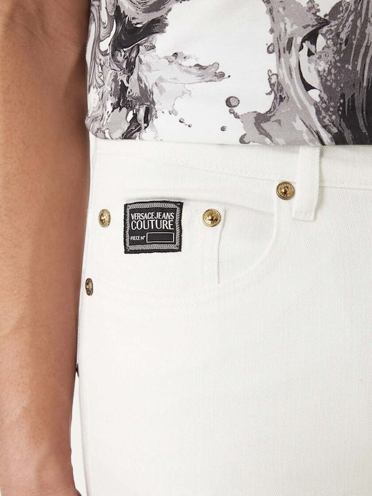 Men's Jeans Pants with Slim Fit White