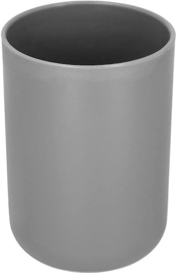 Bathroom Accessory Set Plastic Silver 6 Pieces