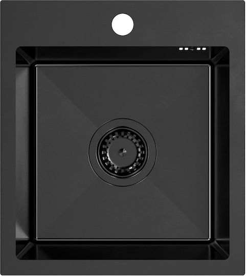 MYQ Ένθετος Inox με Μπαταρία Μ45xΠ40cm Μαύρος
