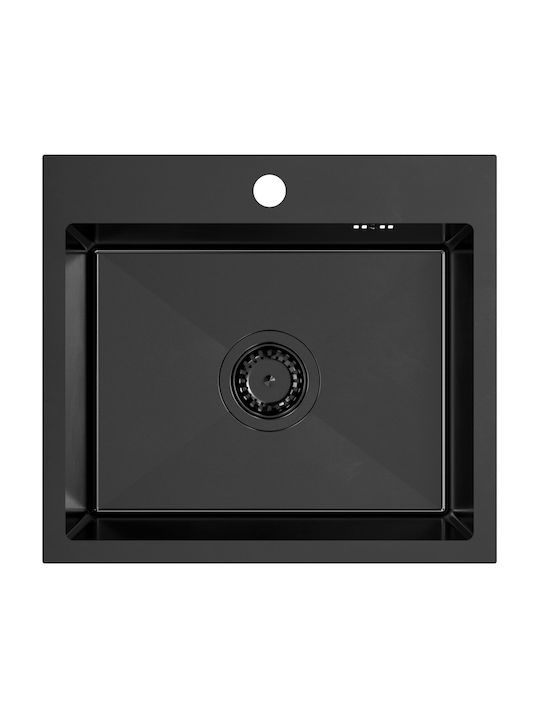 MYQ Ентов Кухненски Мивка Inox със Смесител М45xШ50cm Черен