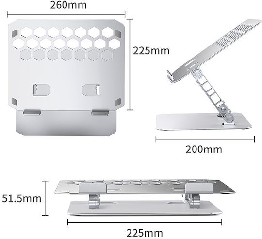Orico LST02 Laptop-Ständer Für Laptop Bis 15.6" Silber