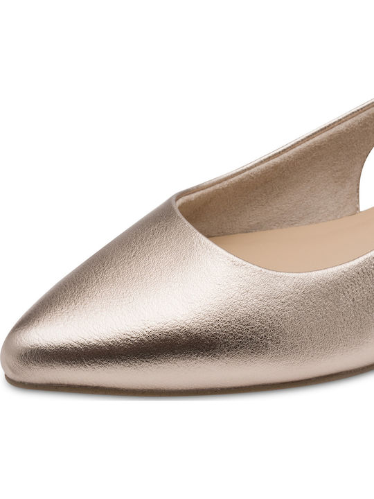 Damen Ballerinas Gold